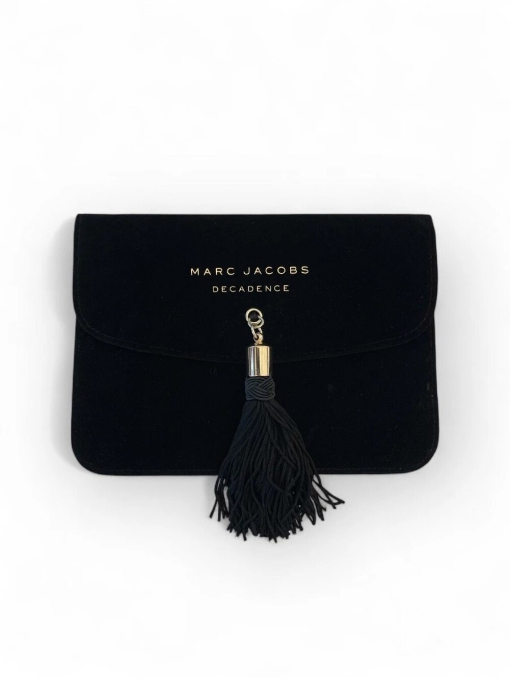 Marc Jacobs Decadence Black Velvet Cosmetic Clutch Pouch NWOT